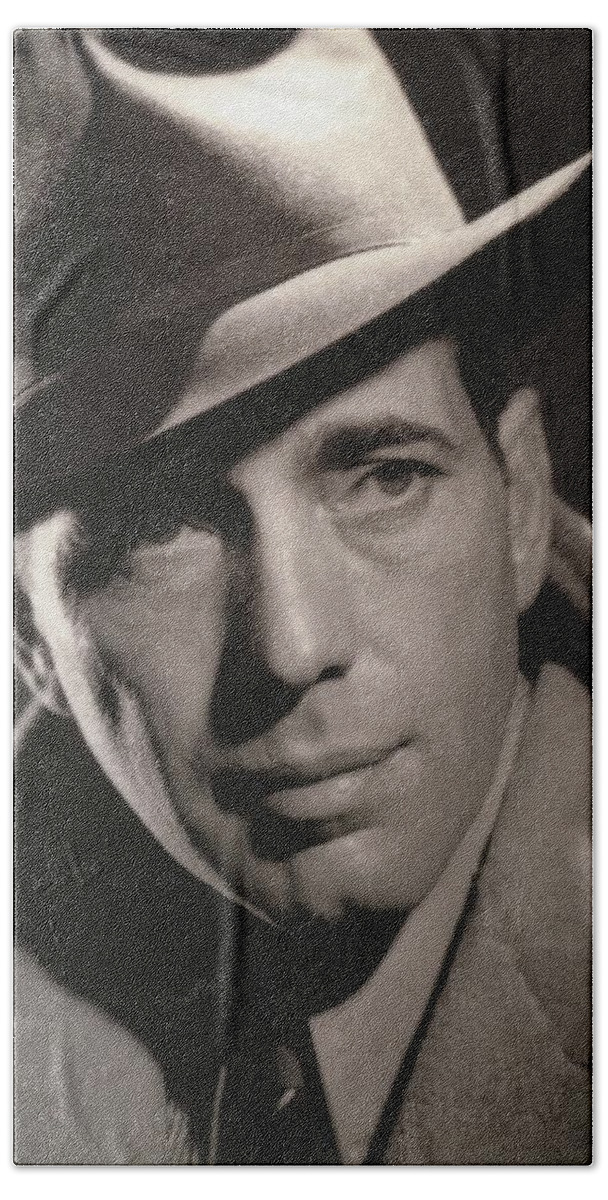 Humphrey Bogart George Hurrell Photo #1 1939 Beach Towel featuring the photograph Humphrey Bogart George Hurrell photo #1 1939 by David Lee Guss