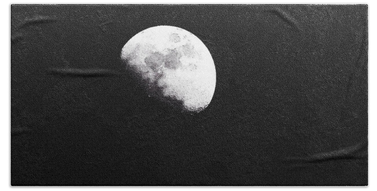 Magic Beach Towel featuring the photograph I Am Crazy About This January #moon by Austin Tuxedo Cat