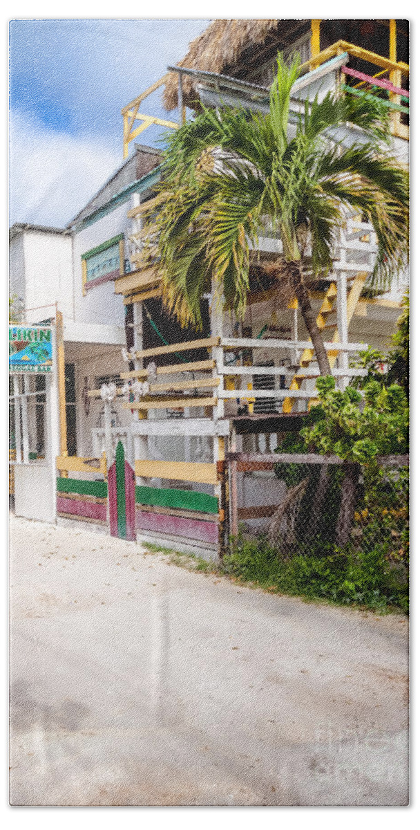 Architectural Beach Towel featuring the photograph I and I Reggae Bar by Lawrence Burry