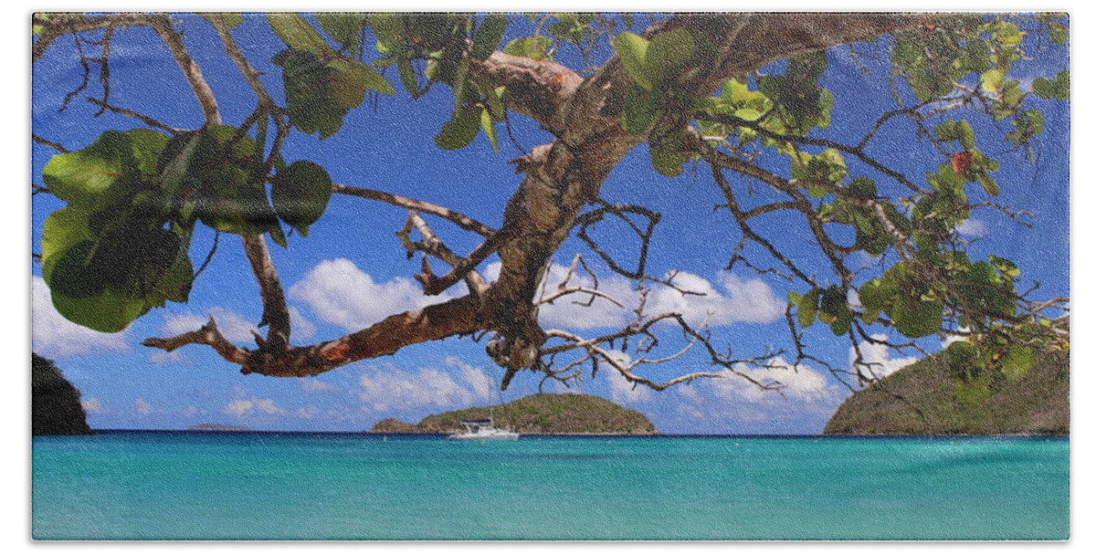 Maho Bay Beach Towel featuring the photograph I Left A Piece Of My Heart Here by Fiona Kennard