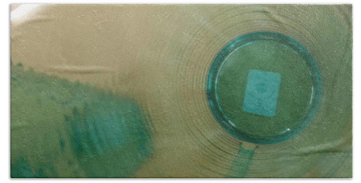 Blue Beach Towel featuring the digital art I on U series #13 by Scott S Baker