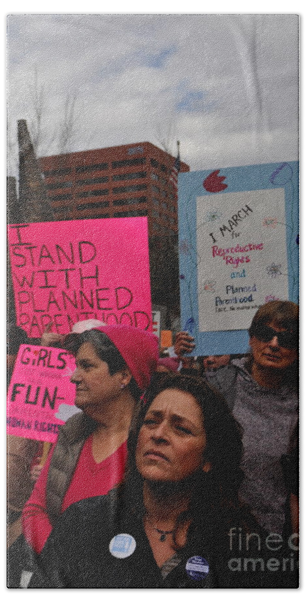 Planned Parenthood Beach Sheet featuring the photograph I stand by Anjanette Douglas