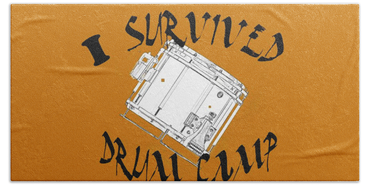 Drum Beach Towel featuring the photograph I Survived Drum Camp by M K Miller