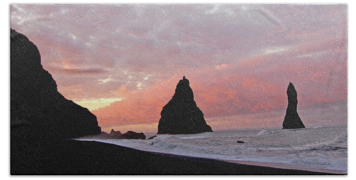 Beach Beach Towel featuring the photograph Iceland Sunrise by Matt Cegelis