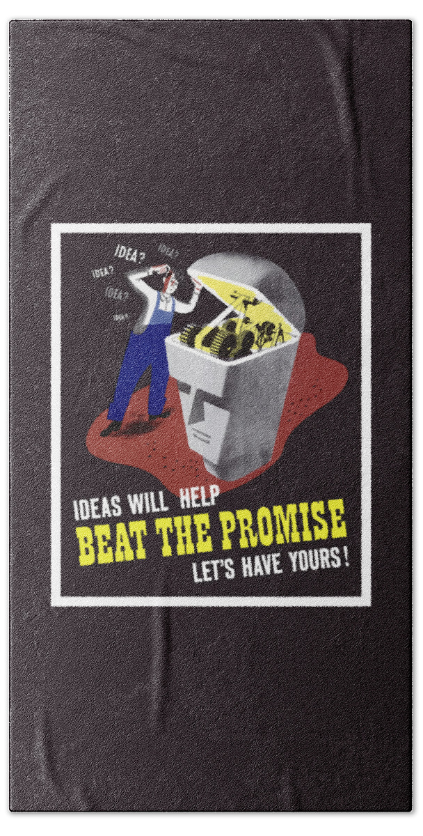 Wwii Beach Towel featuring the digital art Ideas Will Help Beat The Promise by War Is Hell Store