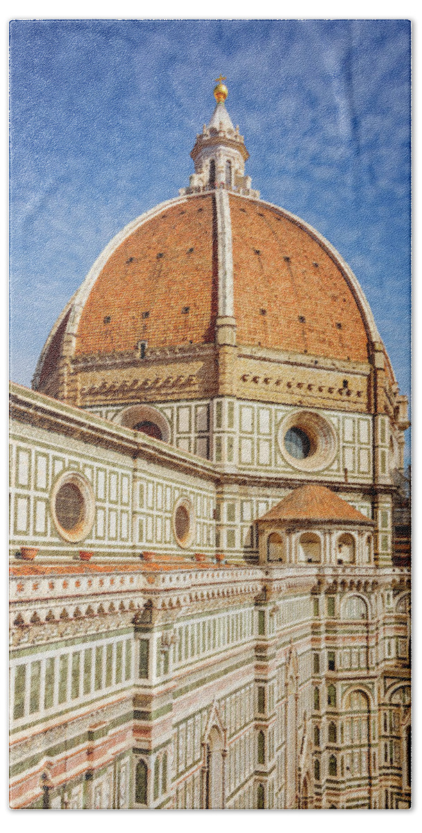 Joan Carroll Beach Towel featuring the photograph Il Duomo Florence Italy by Joan Carroll