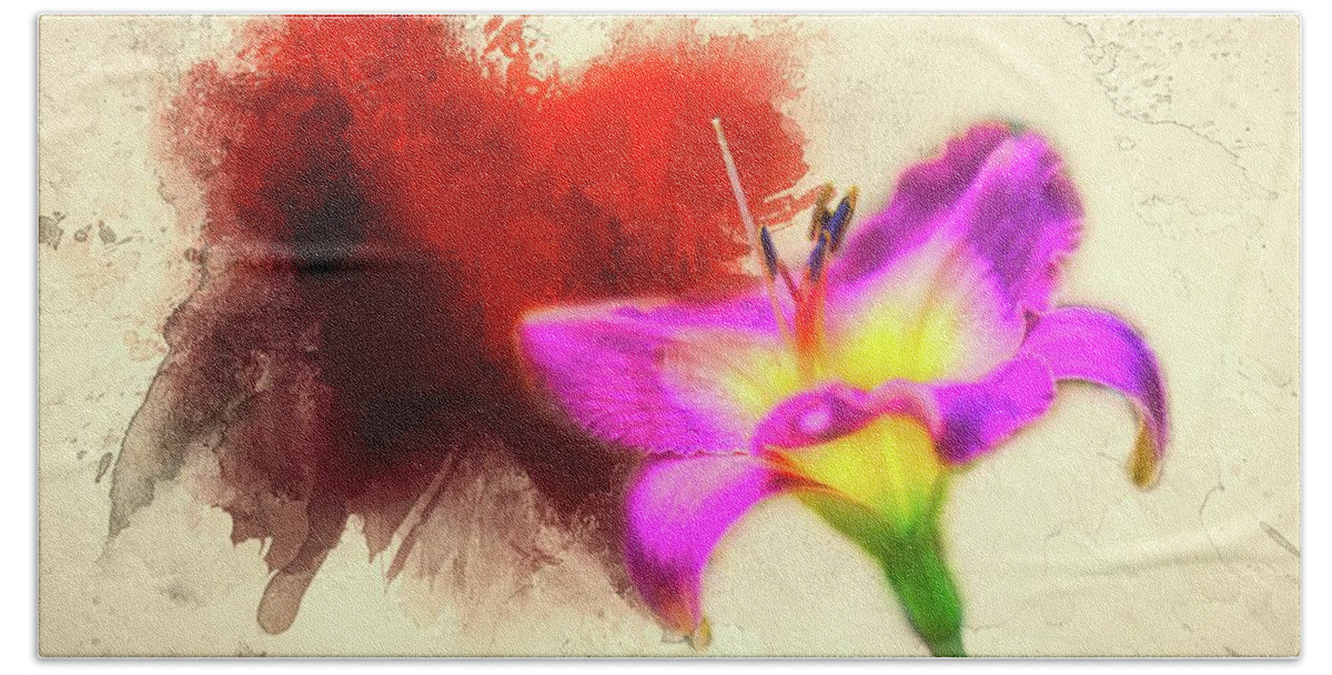Daylily Beach Towel featuring the photograph Impulse by Ches Black