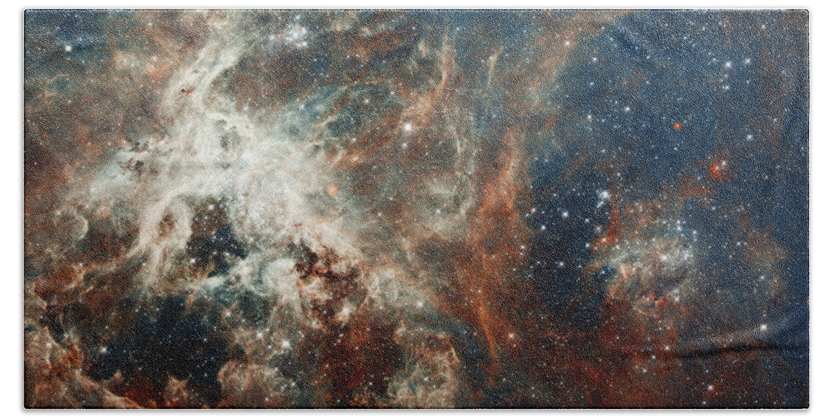 Tarantula Nebula Beach Sheet featuring the photograph In the Heart of the Tarantula Nebula by Mark Kiver