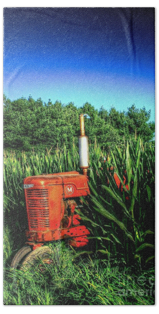 Tractor Beach Sheet featuring the photograph In the Midst by Randy Pollard