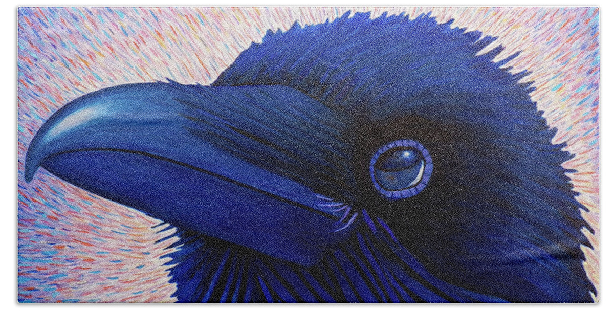Raven Beach Sheet featuring the painting Inspiration by Brian Commerford