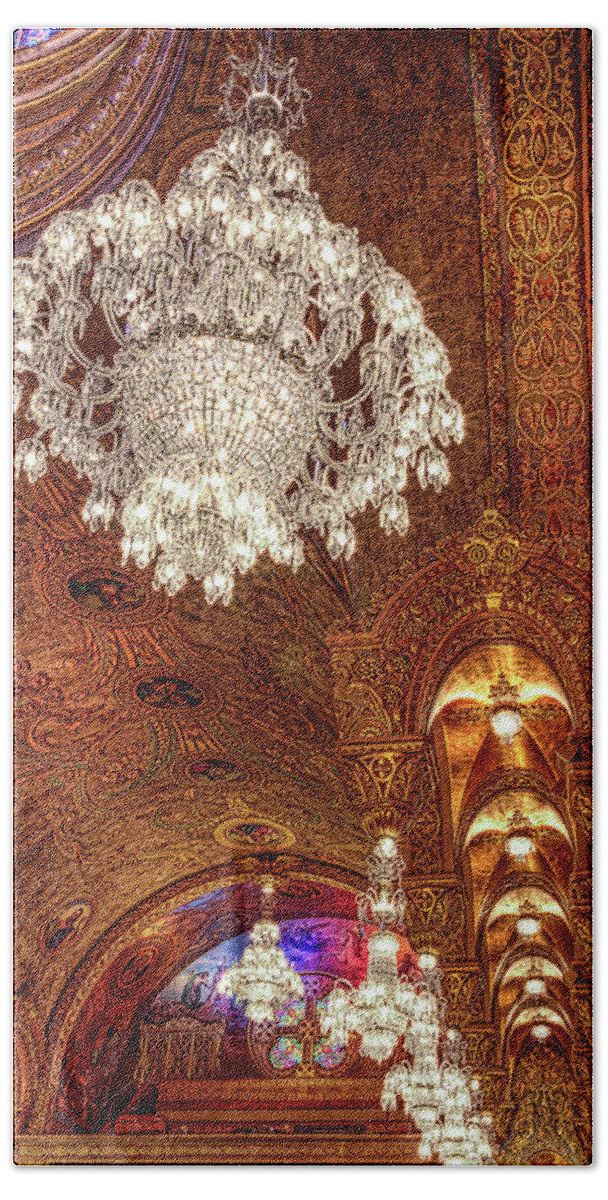 Saint Sophia Beach Towel featuring the photograph Interior Of St. Sophia 5 by Endre Balogh