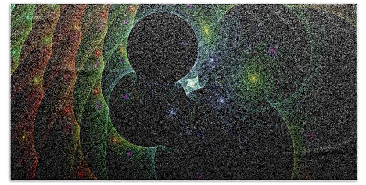 Swirl Beach Sheet featuring the digital art Into Space and Time by Deborah Benoit