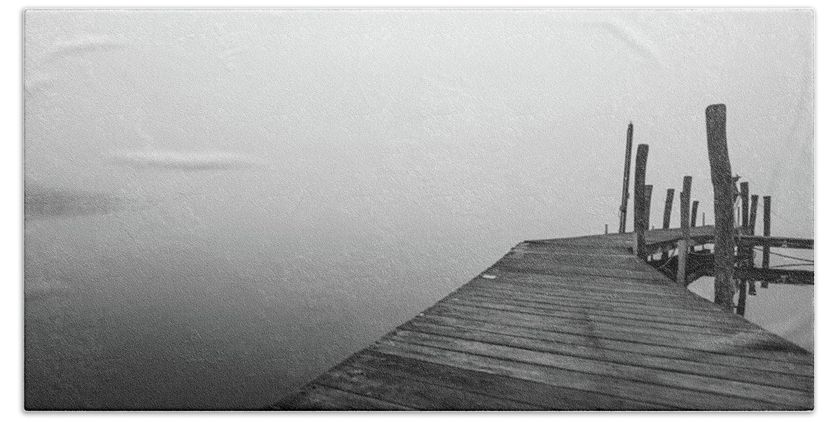 A7s Beach Towel featuring the photograph Into the fog by Dave Niedbala