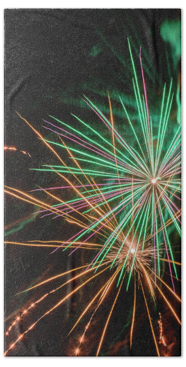 Fireworks Beach Sheet featuring the photograph Irish for the 4th by Jeff Kurtz