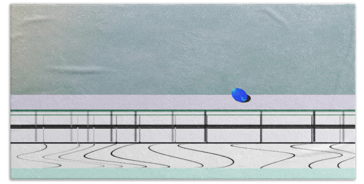 Oval Beach Towel featuring the digital art Isolation 2 by Kae Cheatham