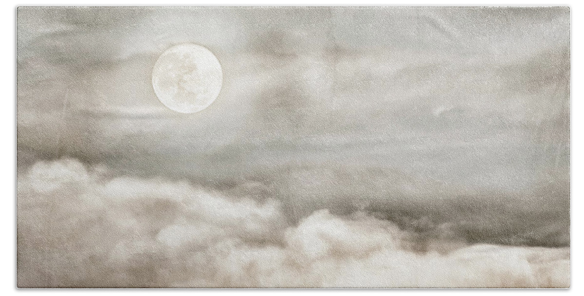 Moon Beach Sheet featuring the photograph Ivory Moon by Dianna Lynn Walker