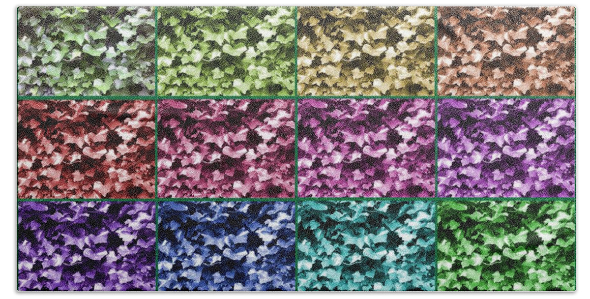 Ivy Beach Sheet featuring the photograph Ivy colour progression 1 by Julia Woodman