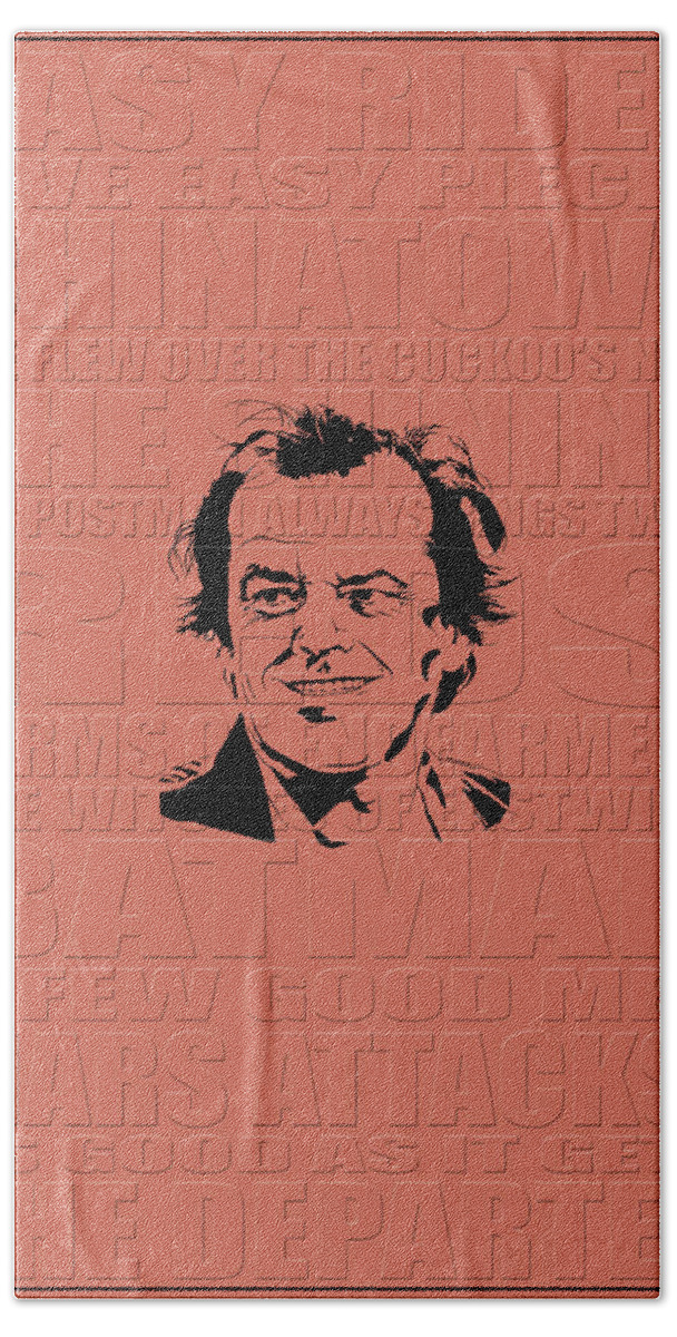 Jack Nicholson Beach Towel featuring the photograph Jack Nicholson by Andrew Fare