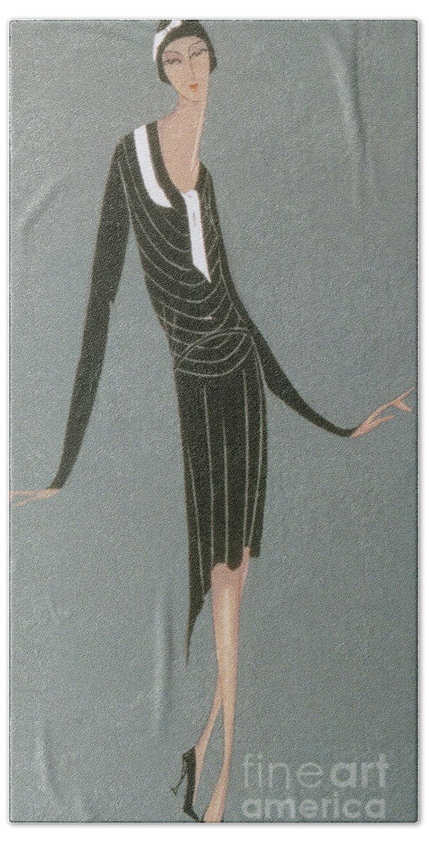 Fashion Beach Towel featuring the photograph Jeanne Lanvin Fashion Design, 1920 by Science Source