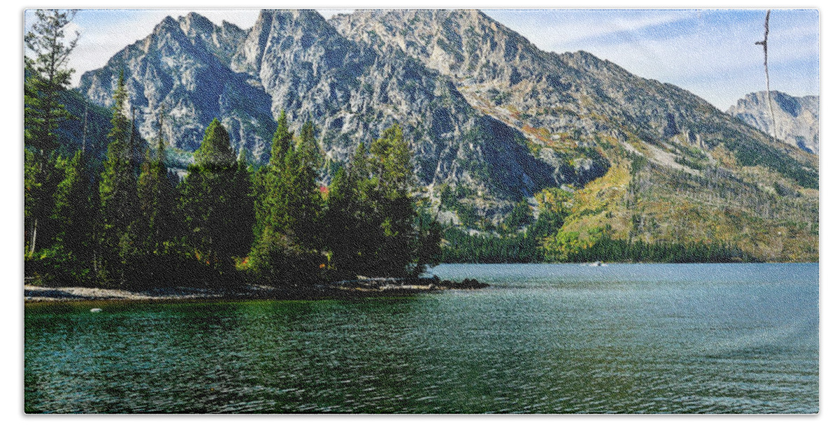 Jenny Lake Beach Towel featuring the photograph Jenny Lake by Greg Norrell