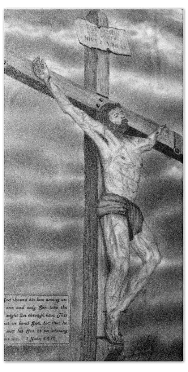 Jesus On The Cross Beach Sheet For Sale By James Schultz