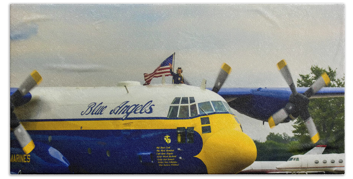 Fat Albert C-130 Beach Sheet featuring the photograph Jet Assisted C-130 by Pat Cook