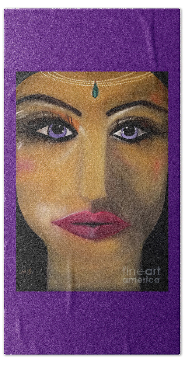 Egypt Beach Towel featuring the painting Jewel Of the Nile by Artist Linda Marie