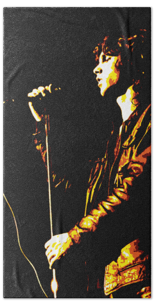 Jim Morrison Beach Towel featuring the digital art Jim Morrison by DB Artist