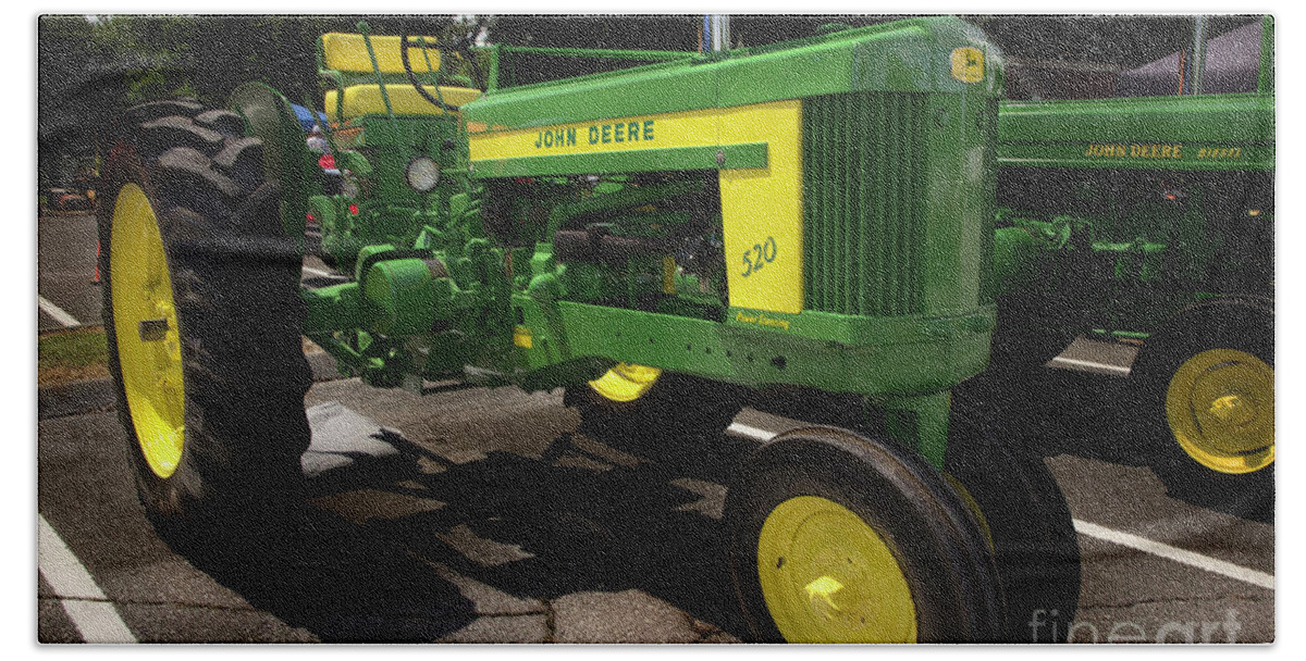 Tractor Beach Towel featuring the photograph John Deere 520 by Mike Eingle