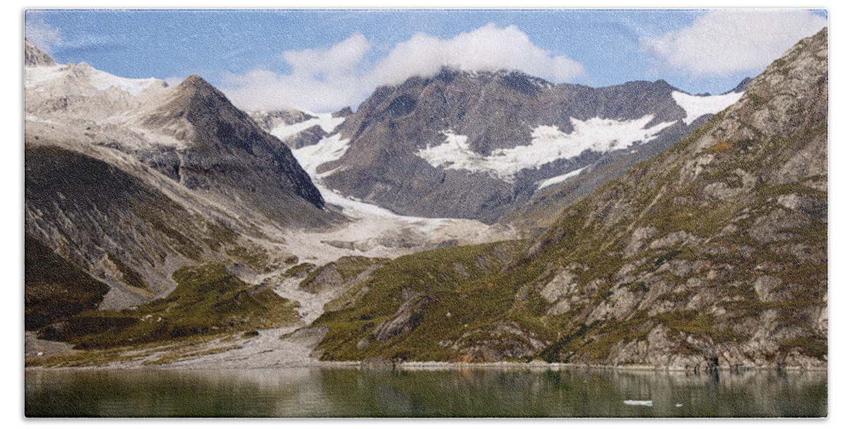 Glacier Beach Towel featuring the photograph John Hopkins Glacier 5 by Richard J Cassato