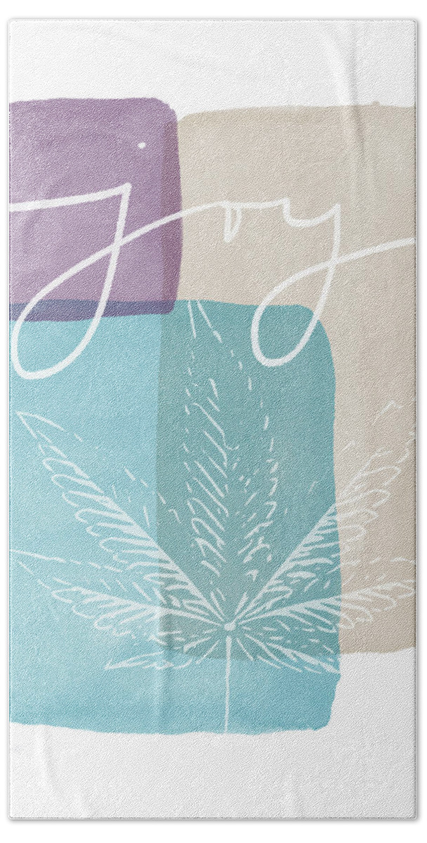 Cannabis Beach Sheet featuring the mixed media Joy Cannabis Leaf Watercolor- Art by Linda Woods by Linda Woods