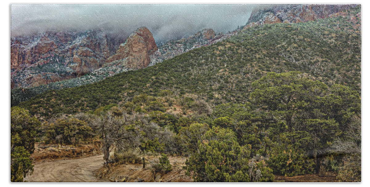 Landscape Beach Towel featuring the photograph Juan Tabo Recreation Area Dr by Michael McKenney