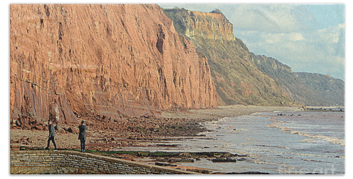 Cliffs Beach Towel featuring the photograph Jurassic Cliffs by Andy Thompson