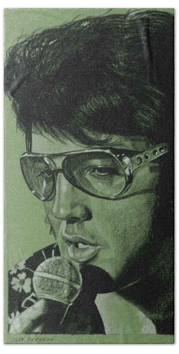 Elvis Beach Towel featuring the drawing Just Pretend by Rob De Vries
