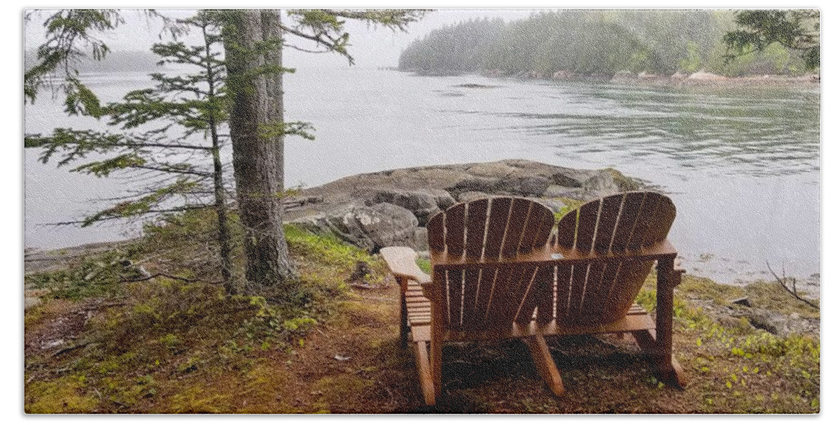 Bench Beach Towel featuring the photograph Just Us Two by Holly Ross