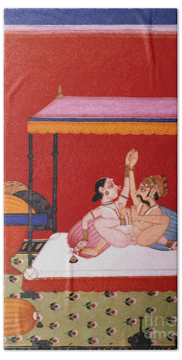 Asian Beach Towel featuring the painting Kama Sutra by Vatsyayana