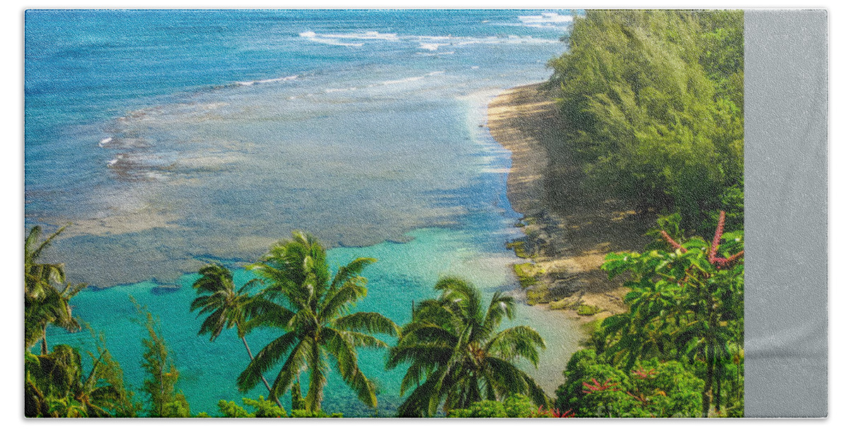 Beach Beach Towel featuring the photograph Kee Beach Kauai by Benny Marty