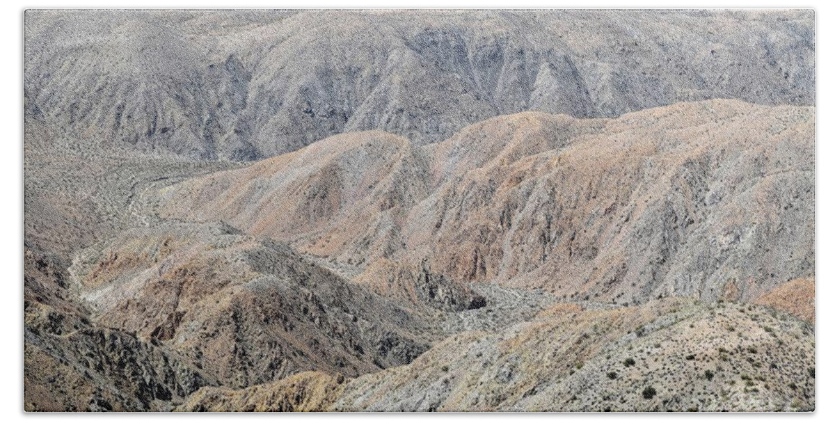 Joshua Tree National Park Beach Towel featuring the photograph Keys View 1 by Jeff Hubbard