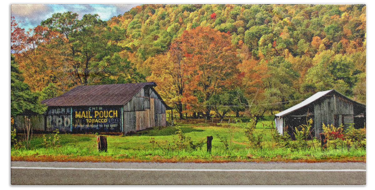 West Virginia Beach Sheet featuring the photograph Kindred Barns by Steve Harrington