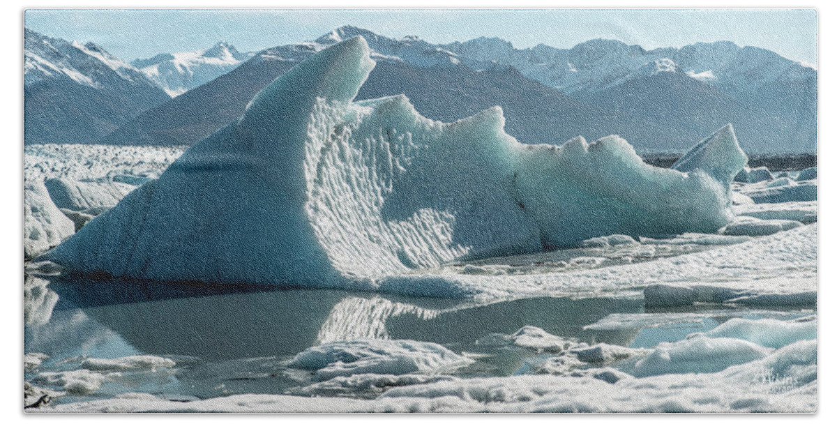 Glacier Beach Sheet featuring the photograph Knik Glaicer 2 by Art Atkins