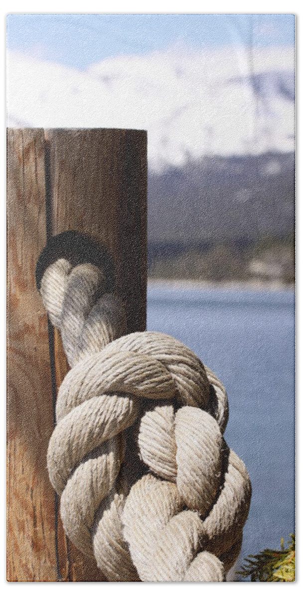 Knot Beach Towel featuring the photograph Knot in Tahoe by Jeff Floyd CA