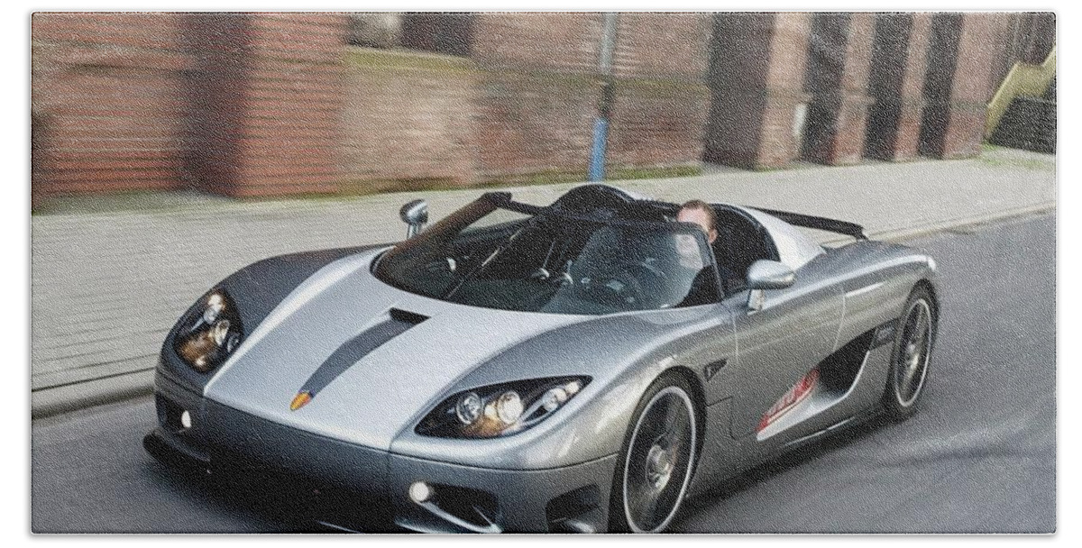 Koenigsegg Beach Towel featuring the photograph Koenigsegg by Jackie Russo