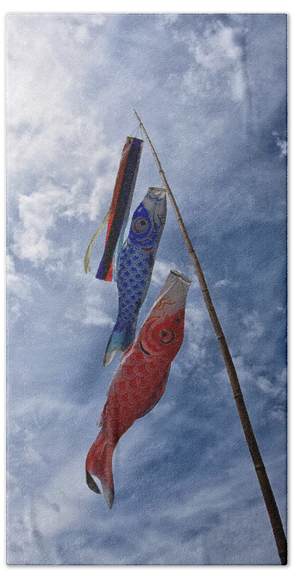 Koinobori Beach Towel featuring the photograph Koinobori by Kuni Photography