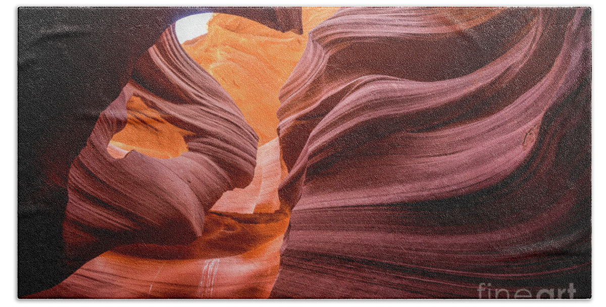 Antelope Canyon Beach Sheet featuring the photograph Lady in the Wind by JR Photography