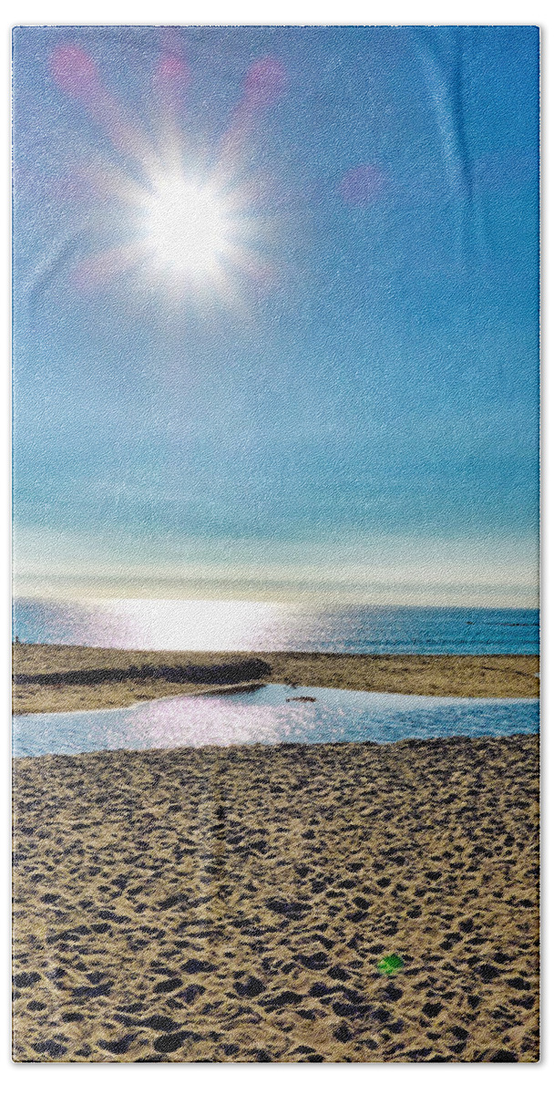 Laguna Beach Beach Towel featuring the photograph Laguna Beach Sunset by Robert Meyers-Lussier