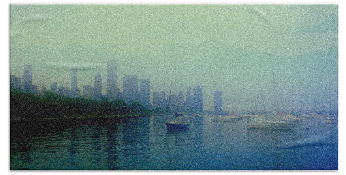 Seascape Beach Towel featuring the photograph Lake Front by Julie Lueders 