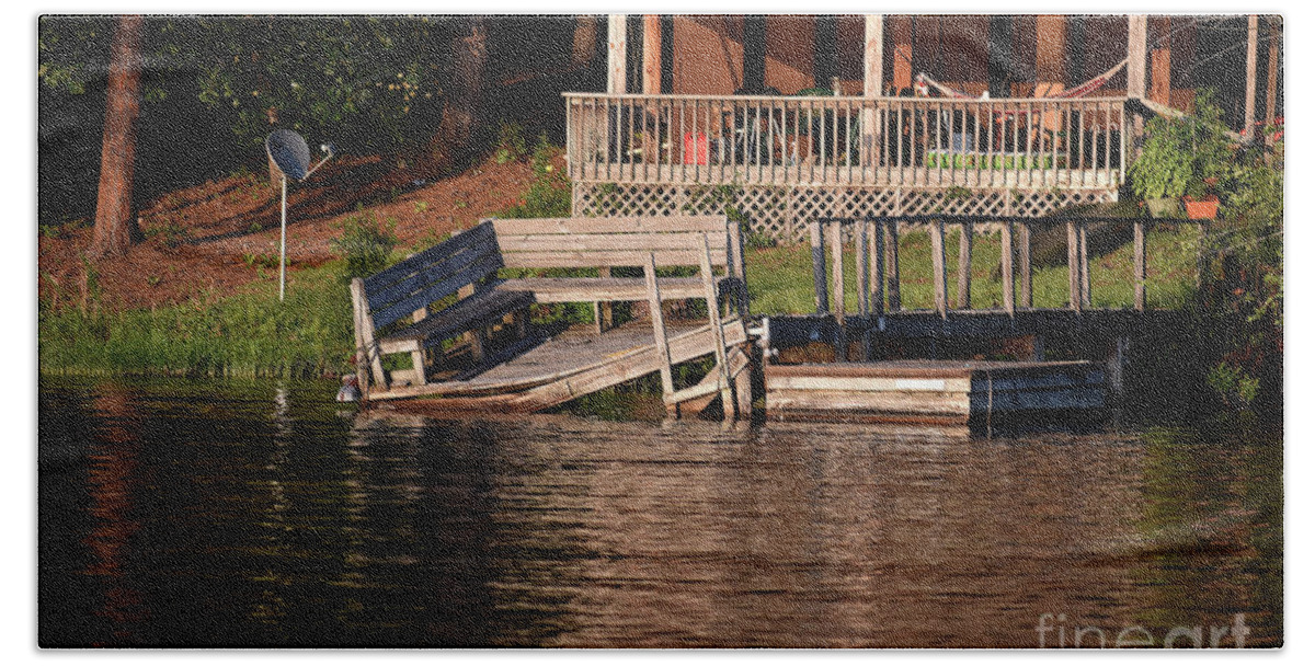 Culture Beach Towel featuring the photograph Lake Front Oasis by Skip Willits