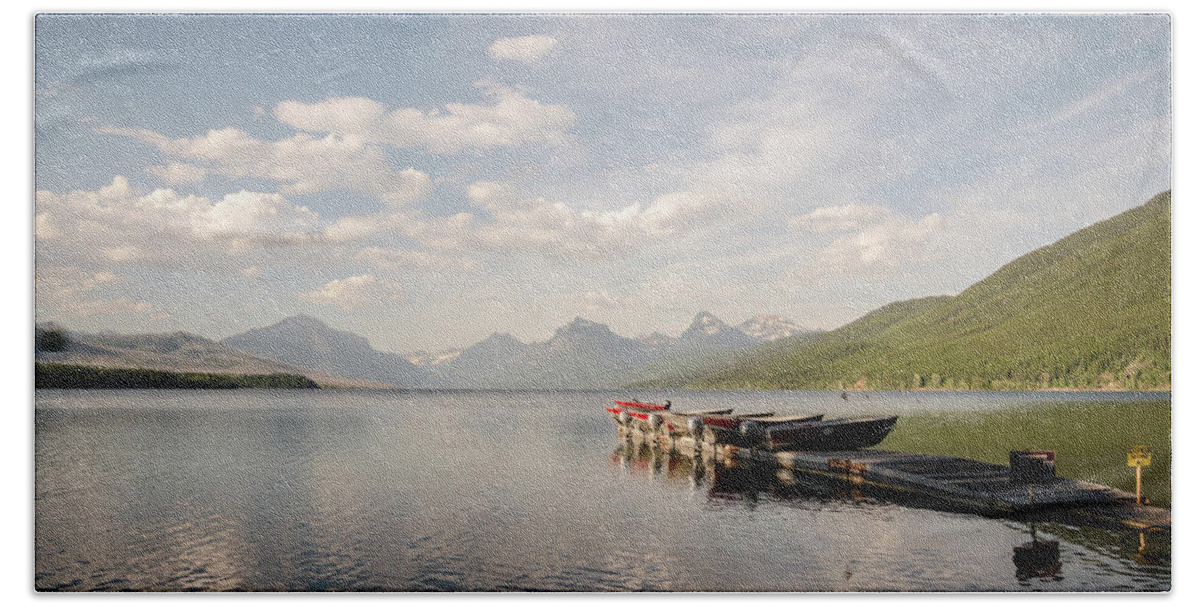 Glacier Beach Sheet featuring the photograph Lake McDonald by Margaret Pitcher