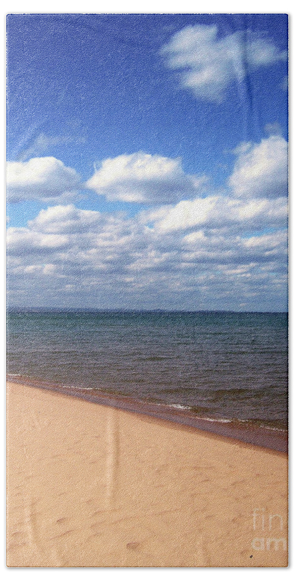 Michigan Beach Sheet featuring the photograph Lake Superior In Summer by Phil Perkins