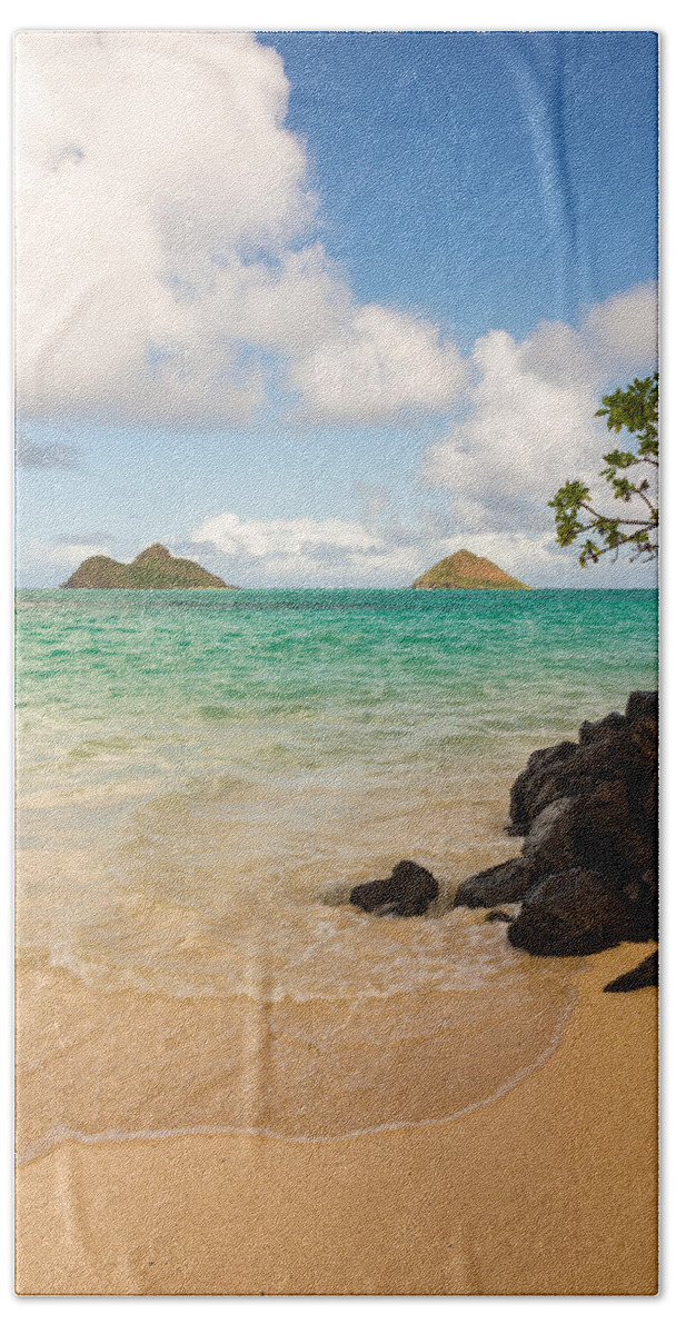 Lanikai Kailua Oahu Hawaii Beach Park Seascape Beach Towel featuring the photograph Lanikai Beach 1 - Oahu Hawaii by Brian Harig